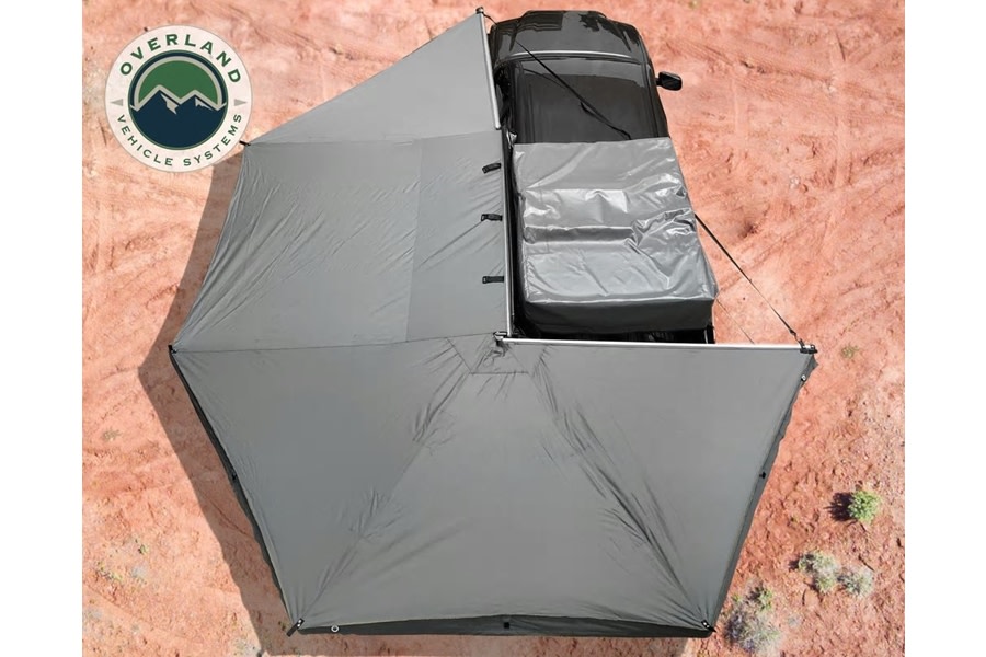 Overland Tenda Da Tetto Nomadic 270° Lato Guida | Grigio Scuro, Autoportante, Senza Staffe, Per Avventura