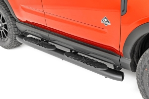 Rough Country Oval Nerf Steps - Black    - Bronco Sport 2021+