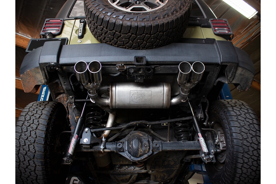 aFe Power Rebel Series 2.5in Axle-Back Exhaust System - Polished - JK 3.6L/3.8L