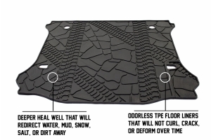 King 4WD Premium Four-Season Cargo Liner - No Subwoofer Cutout - JK 4dr 2014+ 