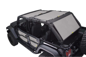 Dirty Dog 4x4 Sun Screen 3 pc Front, Back and Cargo Grey - JK 4dr