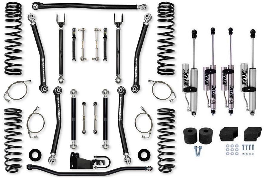 Rock Krawler 3.5in X-Factor Lift Kit Package, W/ Shock Options - JK 2Dr