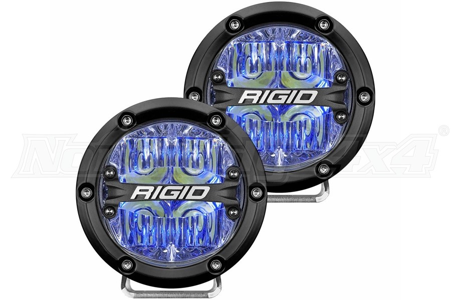 Rigid Industries 360 SERIES 4in LED OFF-ROAD Lights - Driving w/Blue Backlight