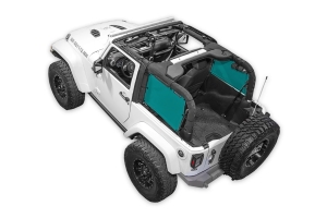 SpiderWebShade Rear 2-pc SpiderSides - Teal - JK 2Dr