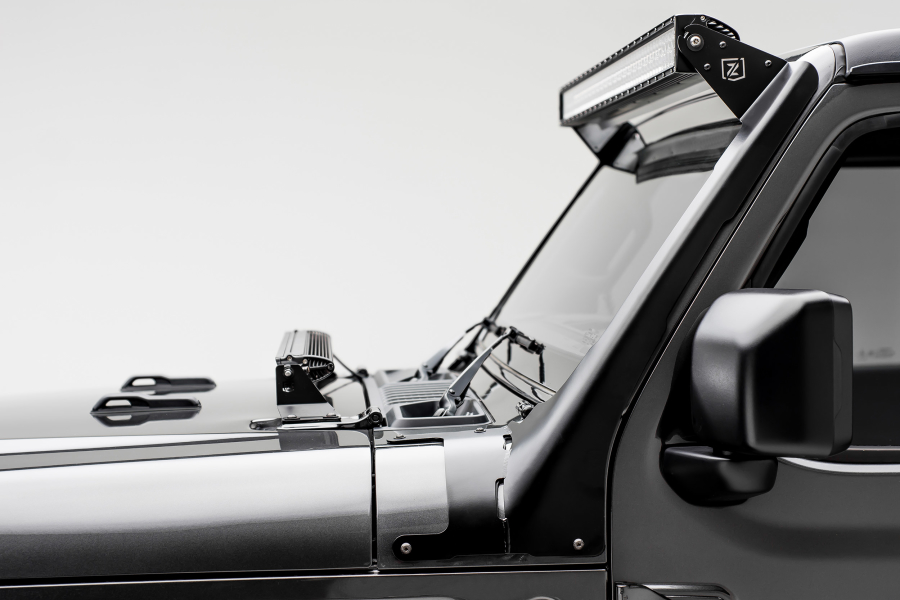 Jeep Jl Trex Zroads A Pillar Roof Level Led Light Bar Mount Kit Jeep Rubicon 2018 2020 Z374831 Kit Northridge4x4