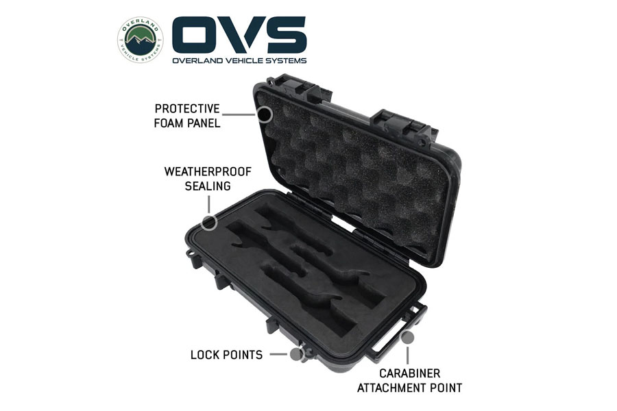 Overland Vehicle Systems Rapid Tire Deflators - 4 Piece Aluminum Adjustable Kit (5-30 PSI) w/ Storage Case