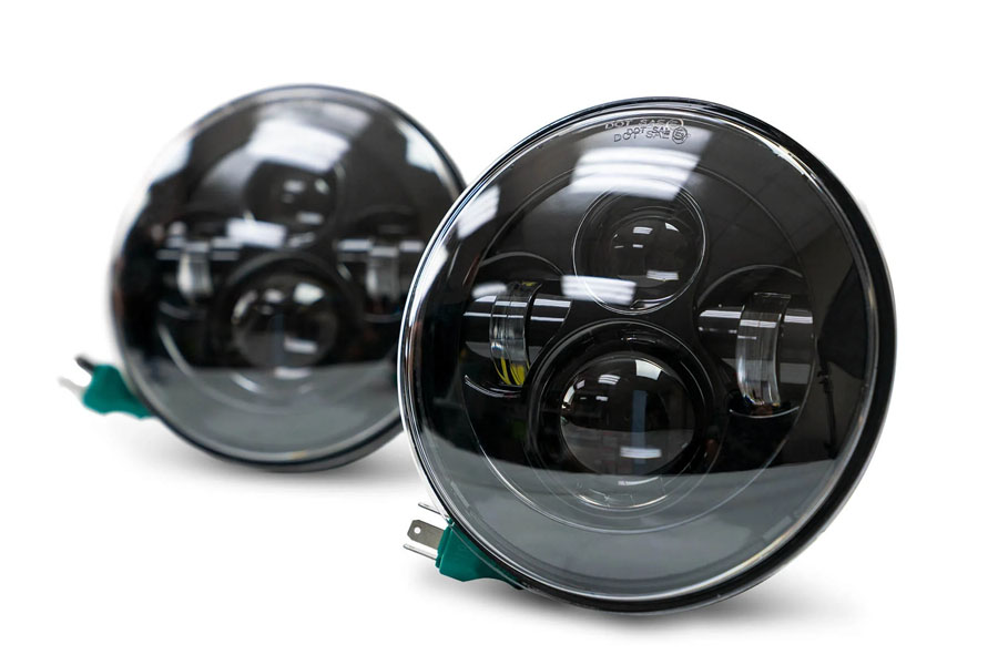 DV8 Offroad LED Projector Headlights w/o Halo - Pair - JK