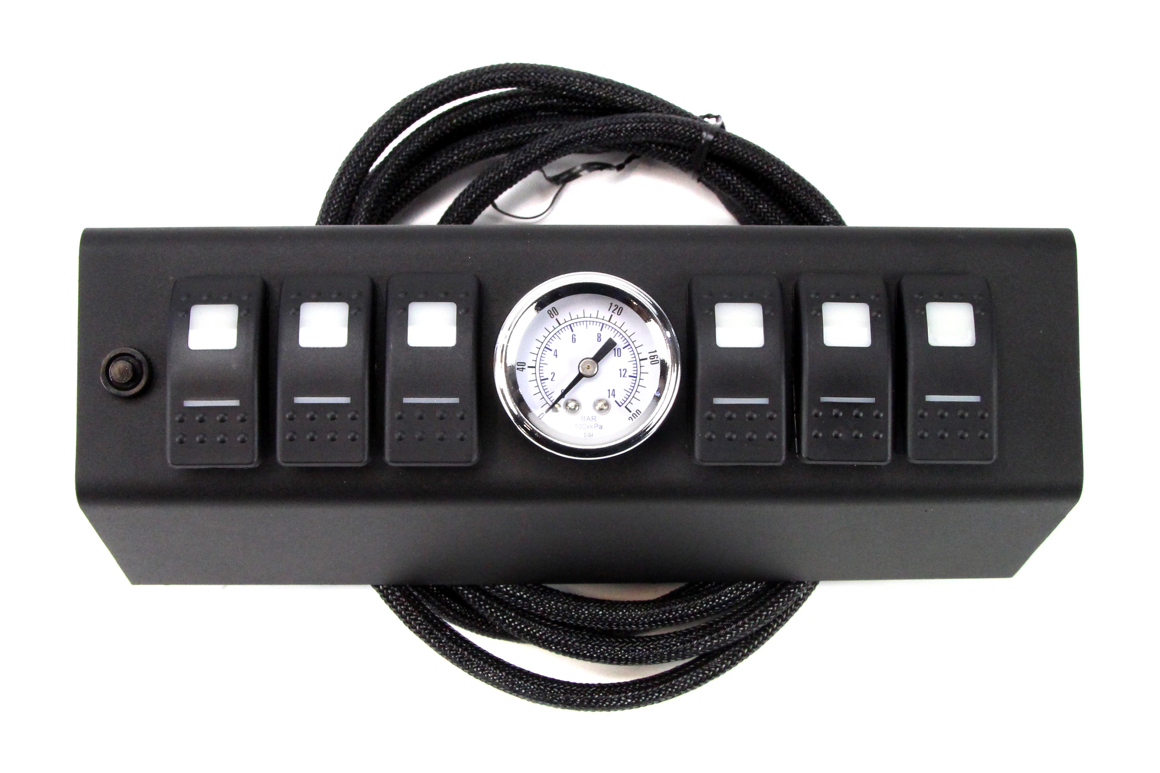 sPOD 6 Switch w/ Air Gauge and Double LED switches & Source System Red - JK