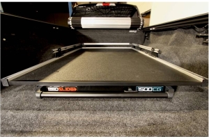 BedSlide 1500 Contractor Cargo Slide System, 95in x 48in - Black - Toyota Tundra 2007+ / Ram 1981-01 1500/2500/3500  w/ 8ft Bed