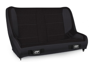 PRP Elite Series Rear Bench, Black Vinyl - JK/LJ/TJ