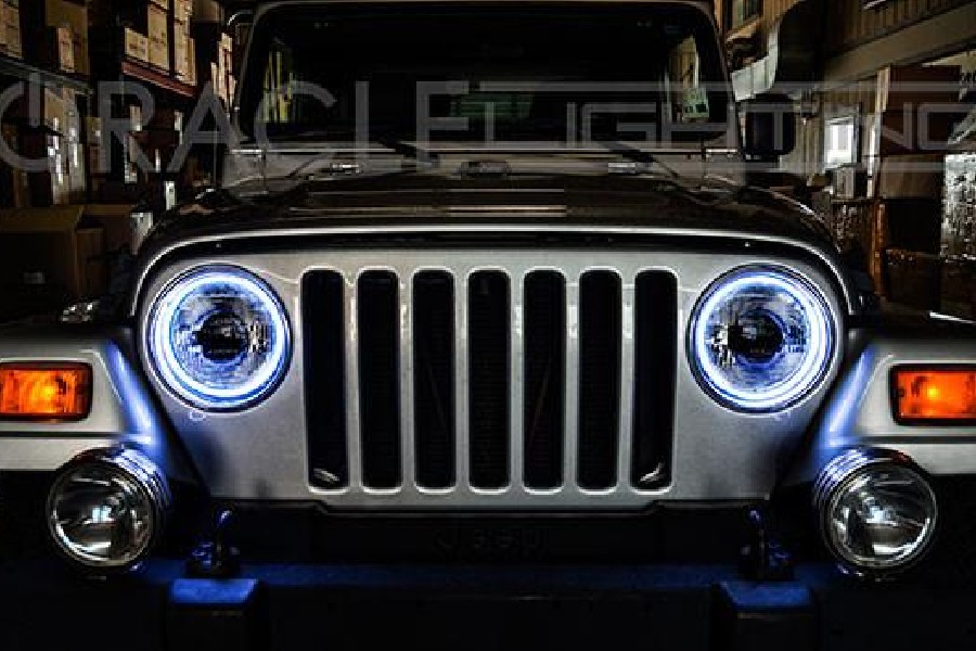Oracle Surface Mount LED Headlight Halo Kit - ColorSHIFT w/ BC1 Controller - TJ