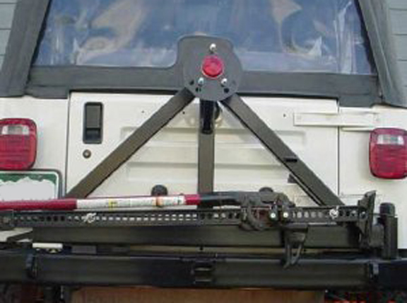 Rock Hard 4x4 Patriot Series Rear Bumper w/Tire Carrier Black - LJ/TJ/YJ/CJ