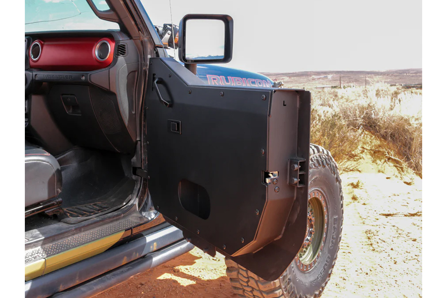 Combat Off Road Front Full Metal Jacket Half Doors, Aluminum - Raw - JL