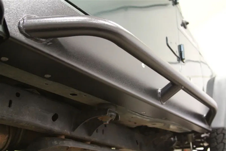 Rock Hard 4x4 Patriot Series Rocker Guards w/ Tube Sliders - Raw - TJ