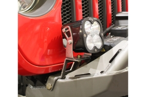 Motobilt Light Bracket Mounts for Tomahawk Bumper - Bare - JT/JL/JK