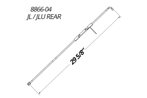 Synergy Manufacturing Stainless Braided Brake Line, Rear - JL/JLU 
