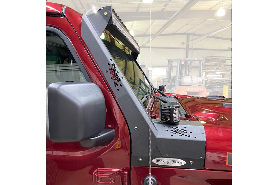 Rock Slide Engineering Lower Cowl and Upper LED Light Bracket Kit - JT/JL Mojave/Recon/392 Only