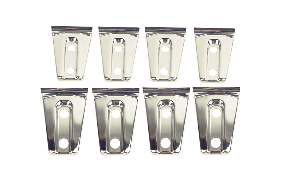 Kentrol 8-Pieces Door Hinge Overlays - Polished Silver  - JK 4Dr