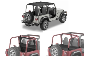 Bestop Extended Safari-Style Bikini Top Package w/Factory Soft Top - TJ 