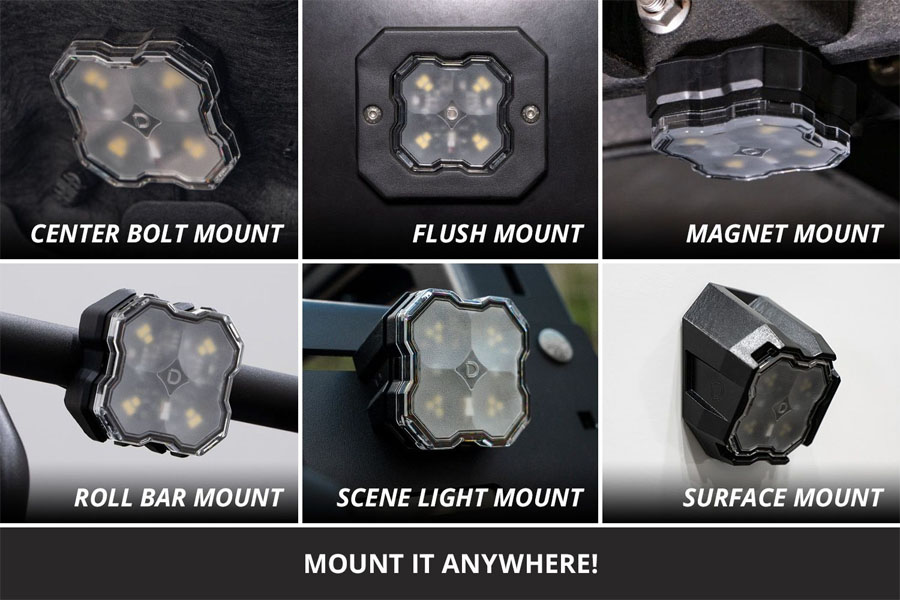 Diode Dynamics Stage Series LED Rock Light w/ Bare Wire - Amber