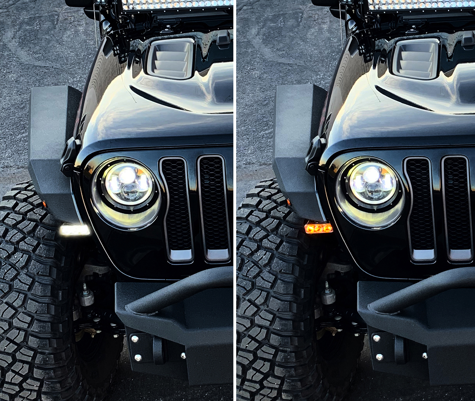 Quake LED DRL Fender Lights w/ Switchback Turn Signal - JL/JT