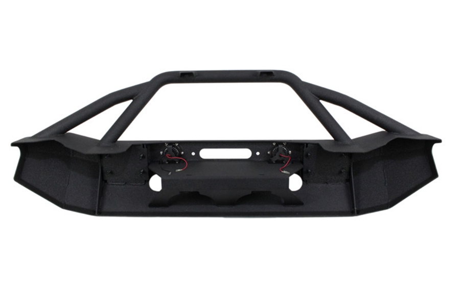 Fishbone Offroad Front Full-Width Winch Bumper w/ LEDs  - JK 