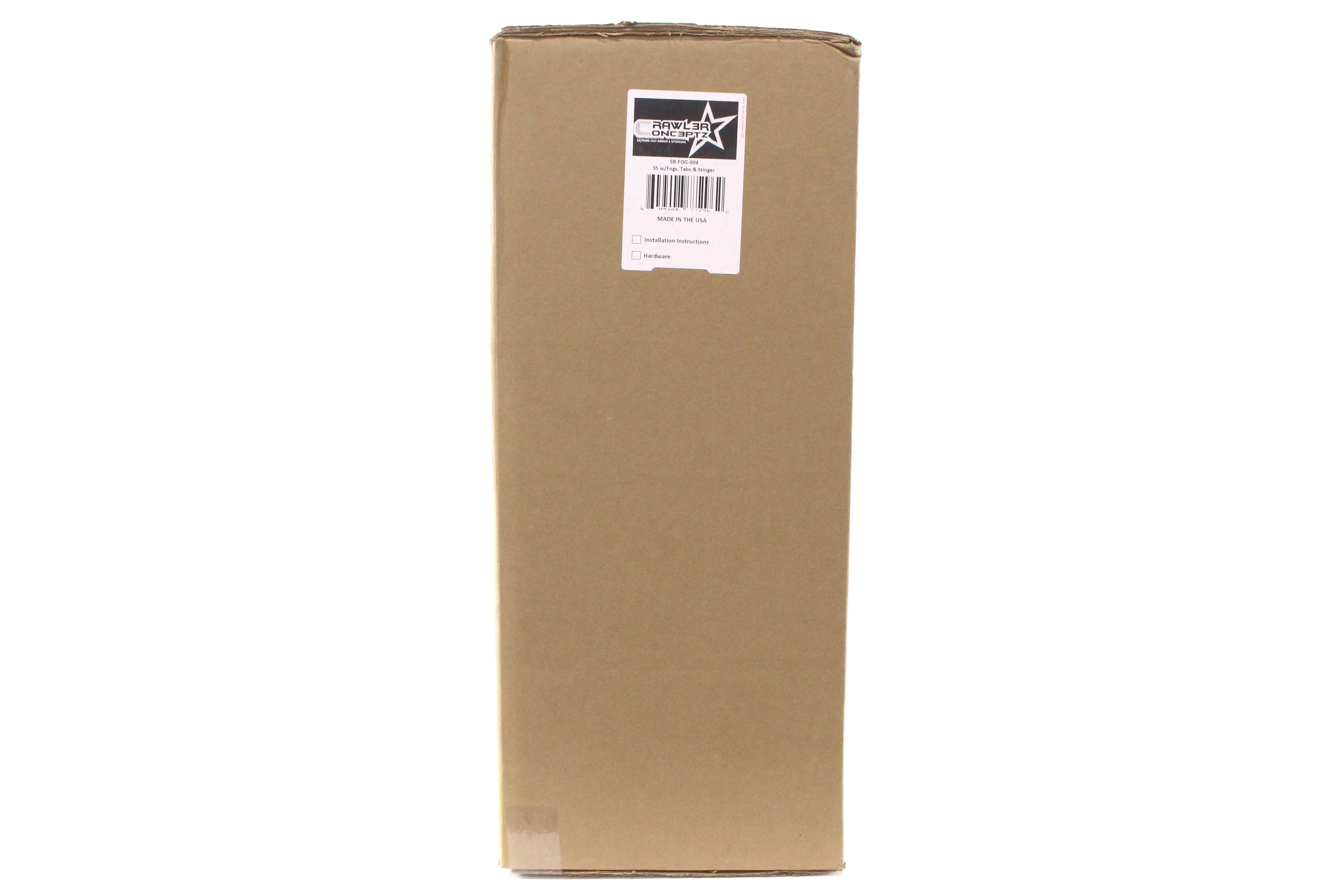 Crawler Conceptz Skinny Series Front Bumper w/Fogs, Tabs, And Stinger Bare - JK