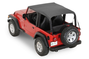 Jeep TJ Rampage Frameless Soft Top Kit Black - Jeep Rubicon 2003