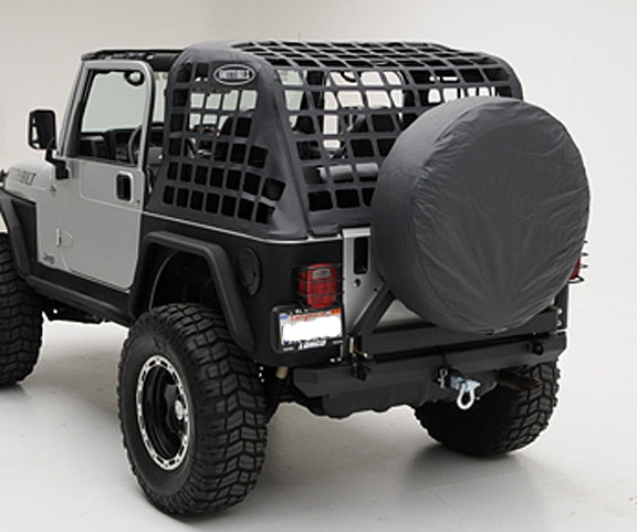 Smittybilt SRC Bumper w/Tire Carrier, Hitch and D-Rings - LJ/TJ/YJ