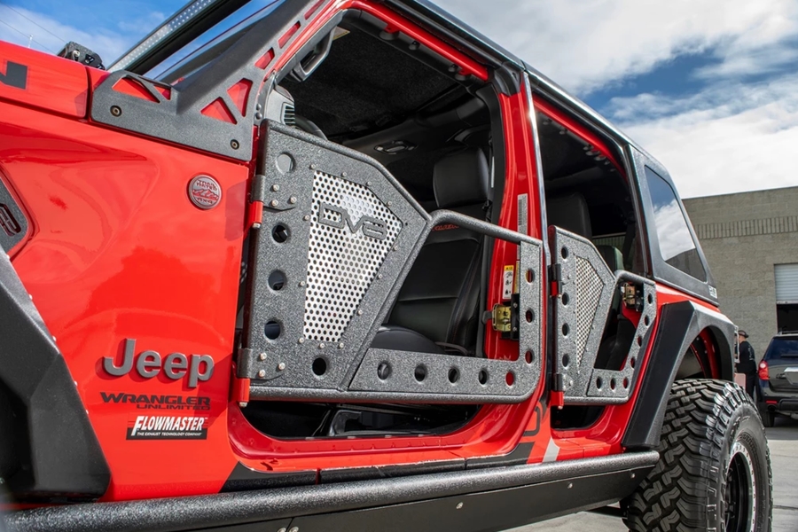 DV8 Offroad Rock Doors w/Perforated Aluminum Mesh - JT/JL 4dr