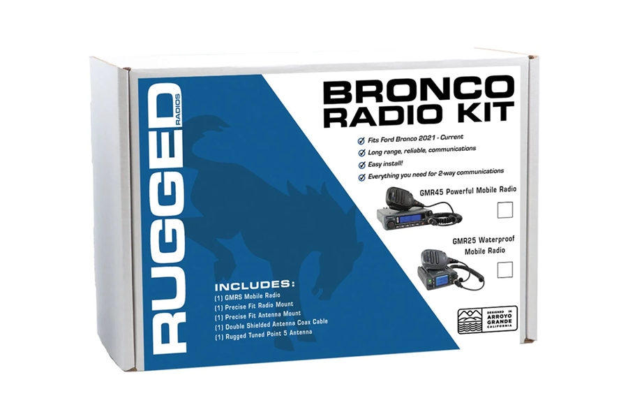 Rugged Radios 2-Way GMR25 Waterproof Mobile Radio Kit - Bronco 2021+