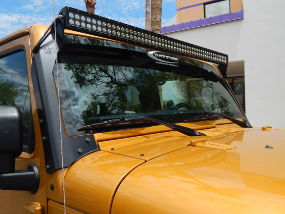 KC HiLiTES C-Series 50in LED Light Bar and Overhead Mount Bracket Kit - JK