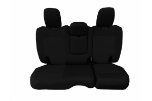 Bartact Tactical Rear Seat Cover w/Fold Down Armrest Black/Black - JL 4dr
