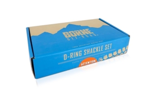 Borne Off Road 3/4in D Ring Shackle, Set of Two, Blue