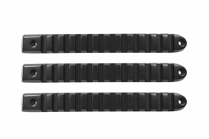 DV8 Offroad Black Rail Style Door Handle Inserts, Set of 3 - JK 2dr