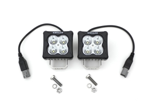 ZROADZ 3-inch LED Light Pod Kit, G2 Series, Bright White, Flood Beam, 2 Piece With Wiring Harness