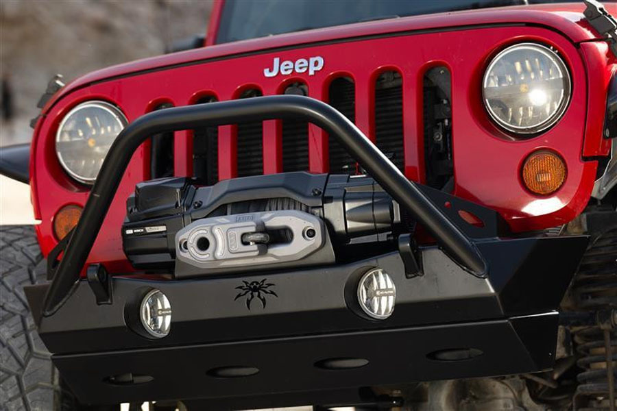 Poison Spyder Front Winch Fairlead Mount Bracket - Black - JT/JL/JK