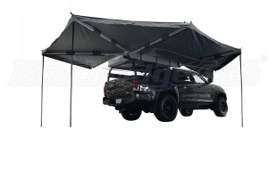 Overland Vehicle Systems Nomadic 270-Degree Awning, Dark Gray w/Black Transit Cover, Passenger Side