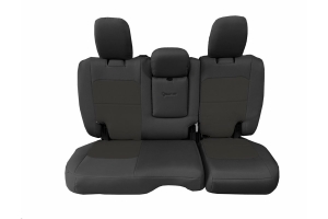 Bartact Tactical Rear Seat Cover w/Fold Down Armrest Graphite/Graphite - JL 4dr