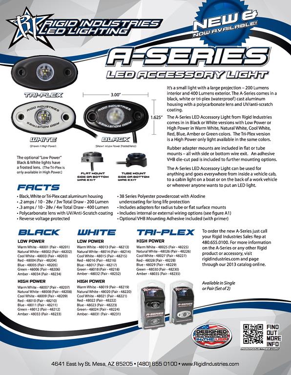 Rigid Industries A-Series Light High Power Red Pair