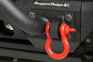 Rugged Ridge D-Ring, 3/4-Inch, 9500 Pound, Red