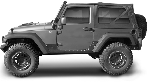 Smittybilt XRC Body Armor Rock Guards - JK 2dr