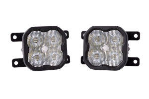 Diode Dynamics 3in SS3 Pro Type AS Fog Light Kit, ABL, SAE Driving, White with Amber Backlight - Bronco 2021