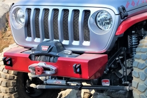 Nemesis Industries Helix Stubby Front Bumper, Non-Winch - Aluminum, Bare - JT/JL