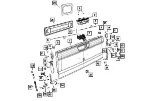 Mopar OEM Tailgate Pivot - Passenger Side - JT