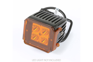 Rugged Ridge 3 Inch Square LED Light Cover, Amber