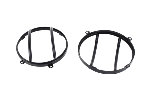 Kentrol Euro Headlight Guard Set - Powdercoat Black  - JK 