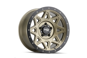 Dirty Life 9305 Theory Series Wheel, Matte Gold w/Matte Black Lip 20X9 5x5  - JT/JL/JK