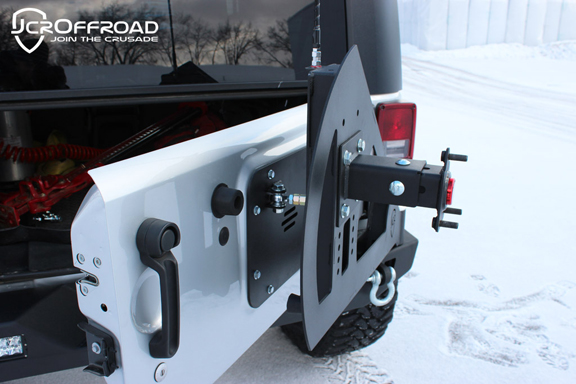 JCR Offroad Shield Rear Bumper Tire Carrier - JK