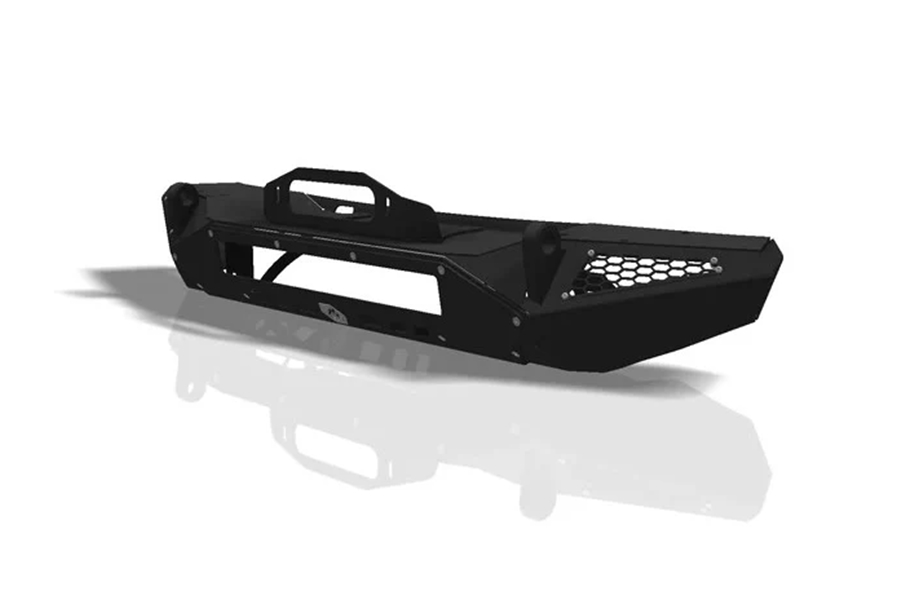 Crawltek Blaze Front Bumper w/ 20in Light Mount - Black - JT/JL